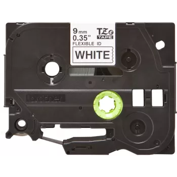 Laminēta lente Brother TZe TZEFX221 Melna uz Baltas 9mm