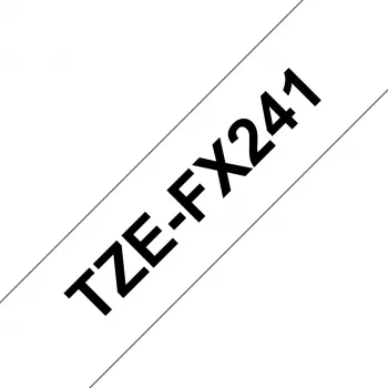 Brother TZE-FX241 lentes kasete — melns uz balta, 1,8 cm x 8 m