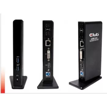 CLUB3D USB Gen1 Type A Divu Displeju (HDMI un DVI) DisplayLink™ Dokošanas Stacija