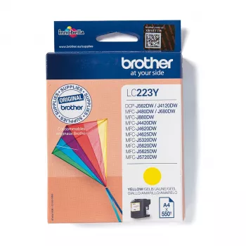 Brother LC223Y oriģinālā dzeltenā tintes kasetne 1 gab.