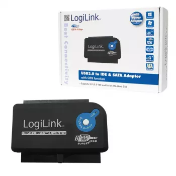 Kabeļa dzimuma pārveidotājs LogiLink AU0028A USB 3.0 IDE SATA Melns