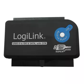 Kabeļa dzimuma pārveidotājs LogiLink AU0028A USB 3.0 IDE SATA Melns