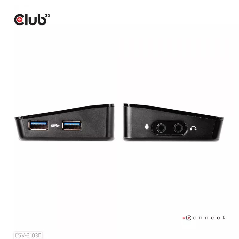 CLUB3D CSV-3103D Universāla USB 3.1 Gen 1 UHD 4K dokstacija ar DisplayLink™