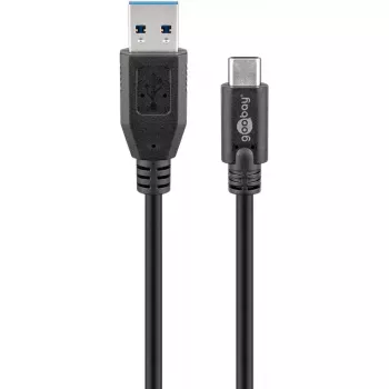 USB-C uz USB A uzlādes kabelis Goobay 67999, 0.5 m, melns