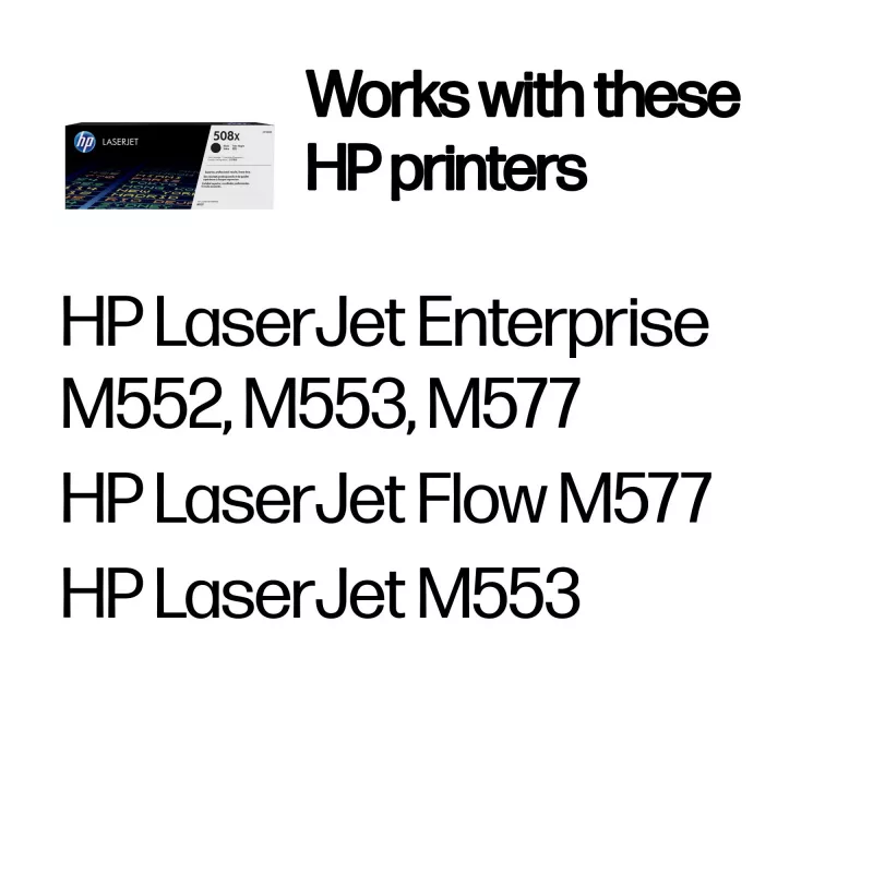 HP 508X High Yield Black Original LaserJet Toner kasetne, 12500 lpp., melna, 1 gab.