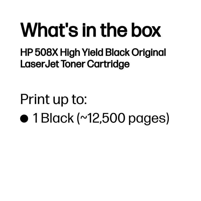 HP 508X High Yield Black Original LaserJet Toner kasetne, 12500 lpp., melna, 1 gab.