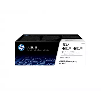 HP 83A 2-paka melni oriģinālie LaserJet tonera kasetnes