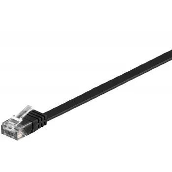 Microconnect V-UTP6005S-FLAT tīkla kabelis 0,5 m Cat6 U/UTP melns