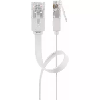 Goobay RJ45 CAT6 plakanais U/UTP CU 15m balts
