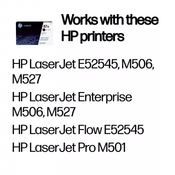 Tonera kasetne HP 87A Black Original LaserJet 8550 lapas Melna