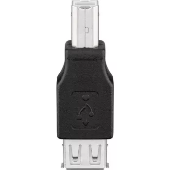 Goobay USB 2.0 vīrišķais tips B uz USB 2.0 sievišķais tips A adaptera kabelis, melns