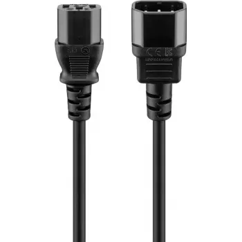 Goobay pagarinātājs C13 ligzda C14 spraudnis 3m Melns