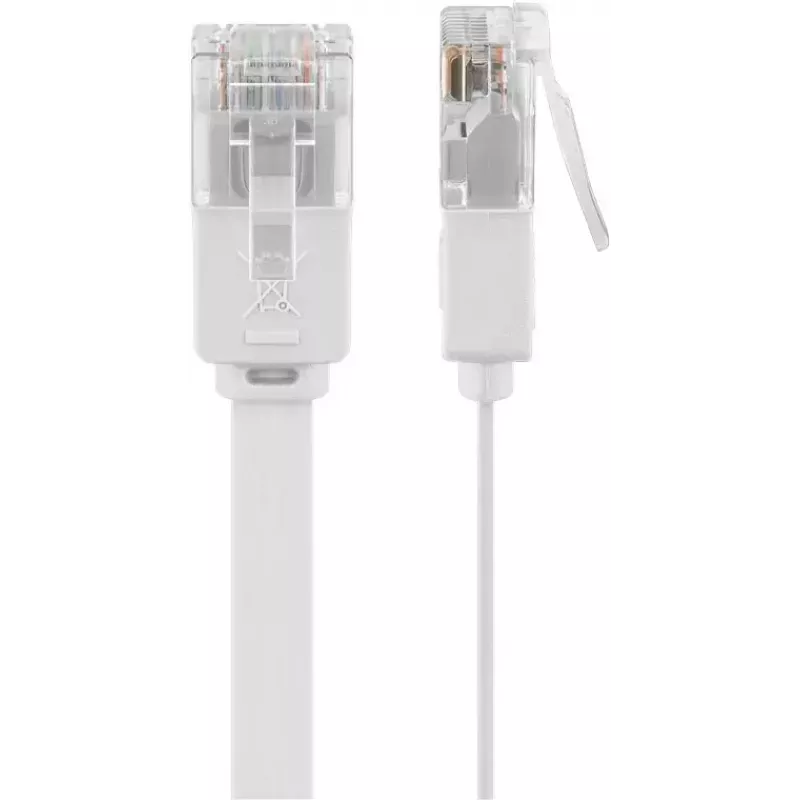 Goobay 95155 tīkla kabelis Cat6 U/UTP balts, 7 m, RJ-45 ar zeltītiem kontaktiem