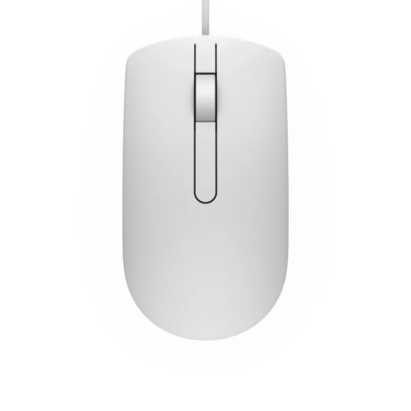 DELL vadu pele MS116 - Balta, Ambidekstrāla, Optiska, USB-A, 1000 DPI