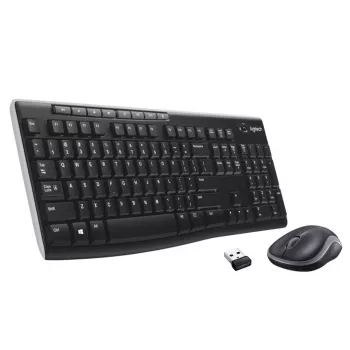 LOGITECH Wireless Desktop Mk270 - Qwerty US/International tastatūra un pele