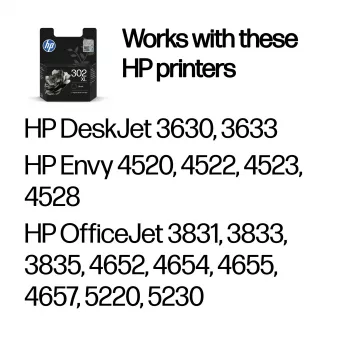 HP 302XL High Yield melna oriģinālā tintes kasetne, melna, 1 gab., 430 lapas