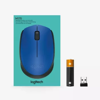 Logitech M171 bezvadu pele RF optiskā 1000 DPI, zila