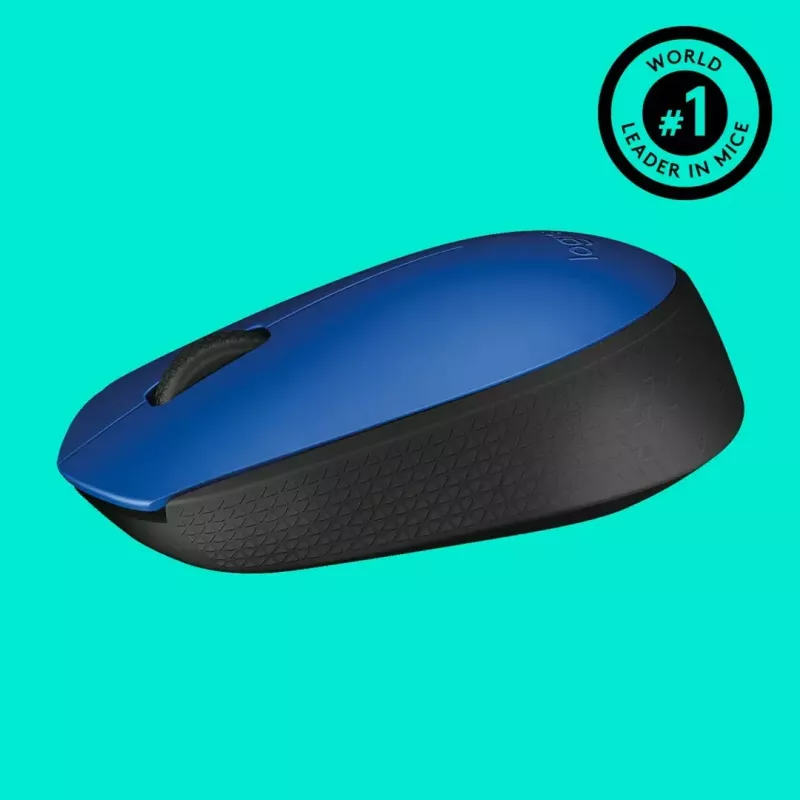 Logitech M171 bezvadu pele RF optiskā 1000 DPI, zila