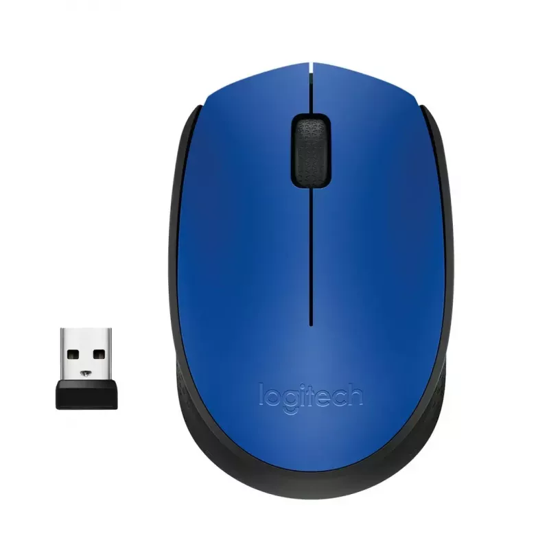 Logitech M171 bezvadu pele RF optiskā 1000 DPI, zila