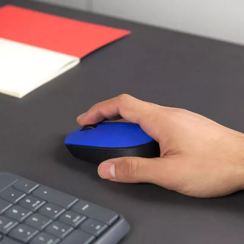 Logitech M171 bezvadu pele RF optiskā 1000 DPI, zila