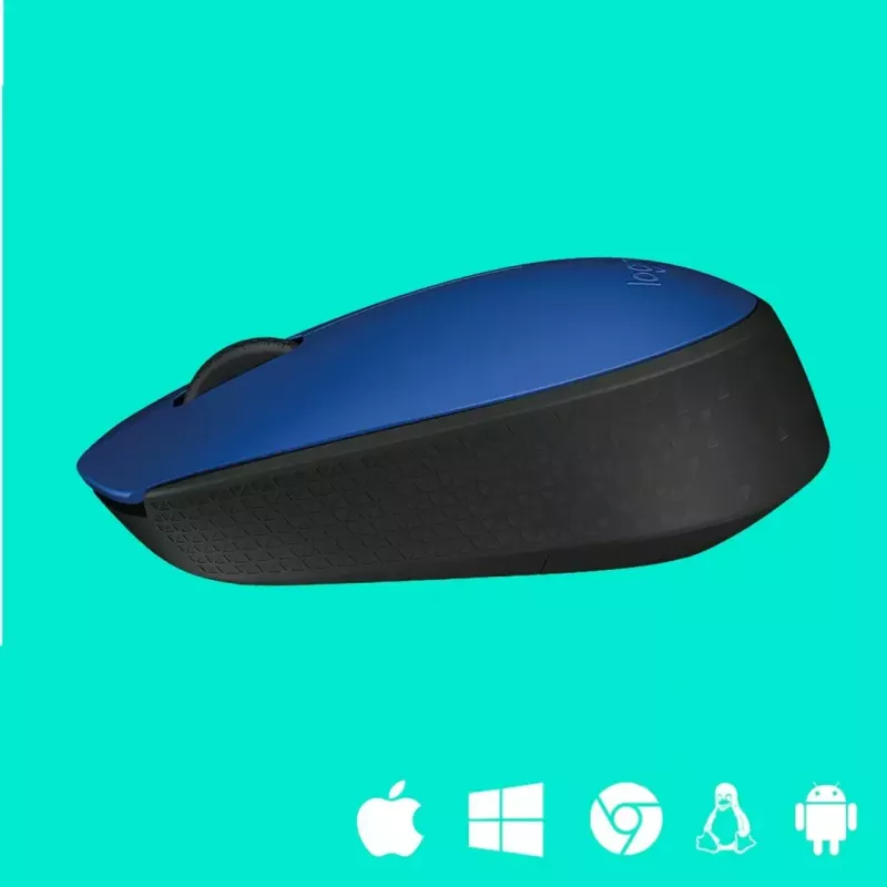 Logitech M171 bezvadu pele RF optiskā 1000 DPI, zila