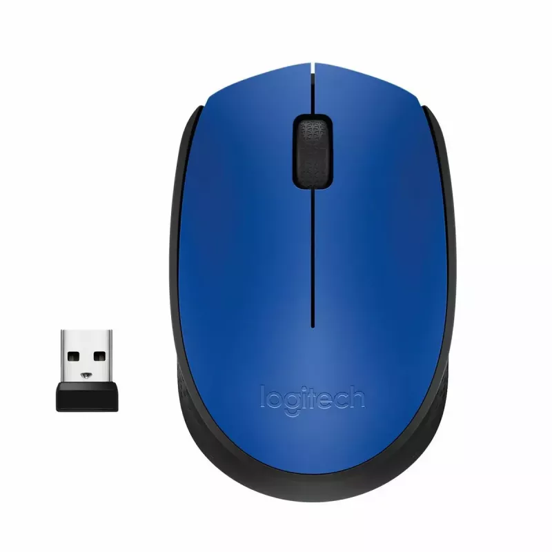 Logitech M171 bezvadu pele RF optiskā 1000 DPI, zila
