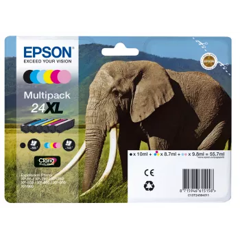 Epson Elephant Multipack 6 krāsas 24XL Claria Photo HD Tinte