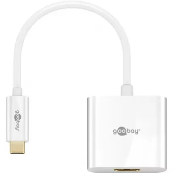 USB grafikas adapteris GOOBAY 66259 — USB 3.2 Gen 1 Type-C ieeja, balts, 0.2 m kabelis