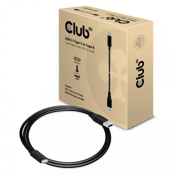 CLUB3D USB 3.1 Type-C uz Type-A kabelis 10Gbps PD 60W M/M 1m