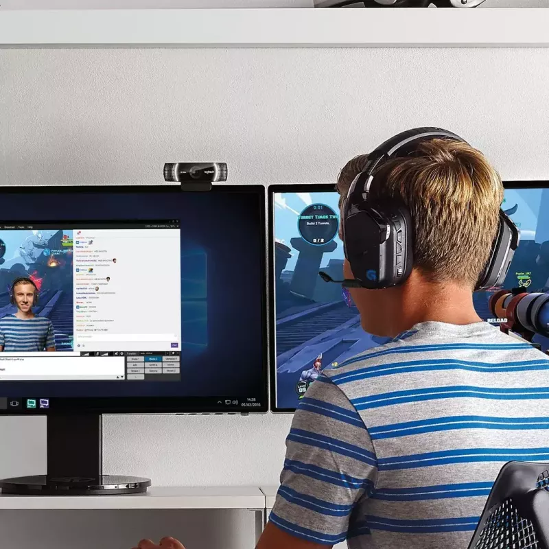 Logitech C922 1920 x 1080pikseļi USB melna tīmekļa kamera