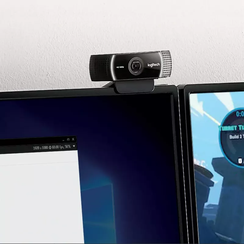 Logitech C922 1920 x 1080pikseļi USB melna tīmekļa kamera