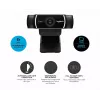 Logitech C922 1920 x 1080pikseļi USB melna tīmekļa kamera