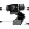 Logitech C922 1920 x 1080pikseļi USB melna tīmekļa kamera