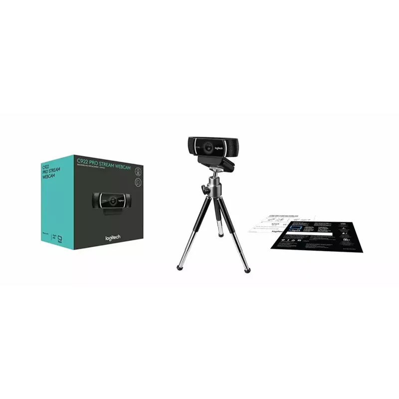 Logitech C922 1920 x 1080pikseļi USB melna tīmekļa kamera