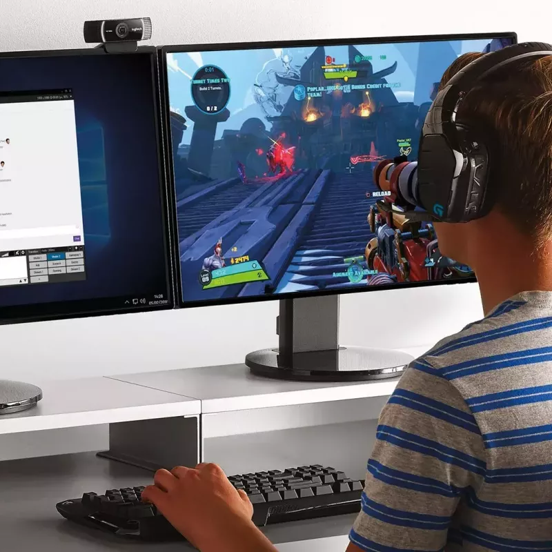 Logitech C922 1920 x 1080pikseļi USB melna tīmekļa kamera