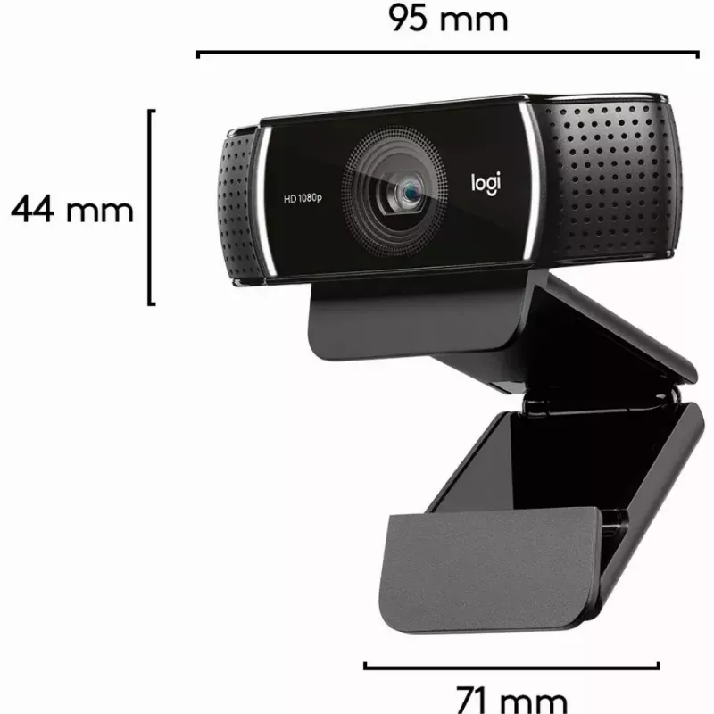 Logitech C922 1920 x 1080pikseļi USB melna tīmekļa kamera