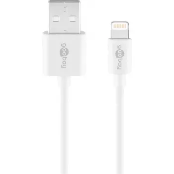 GOOBAY Lightning uz USB A uzlādes un sinhronizācijas kabelis 1m, 5W/1A, balts