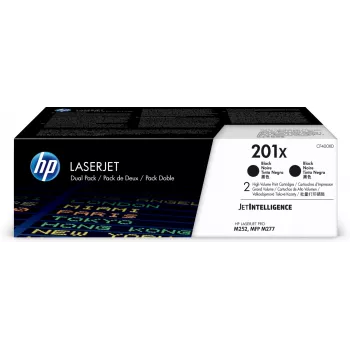 HP 201X 2 iepakojumā augstas ražības melns oriģinālais lāzertoneris