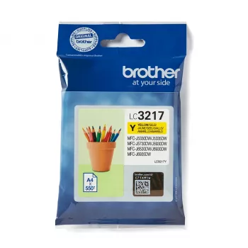 Brother LC3217Y oriģinālā dzeltenā tintes kasetne 1 gab.