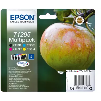 Drukas kasetņu komplekts Epson Multipack T1295 Melns Ciāns Purpurs Dzeltens