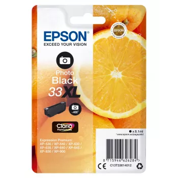 Epson Oranges Singlepack Photo Black 33XL Claria Premium tinte