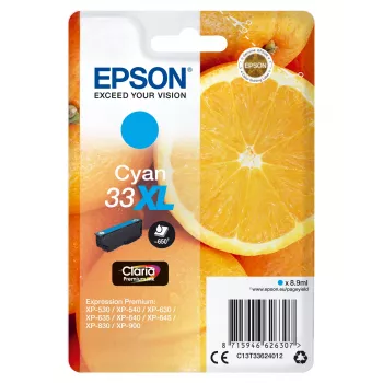 Epson Oranges Singlepack Cyan 33XL Claria Premium Printera tinte