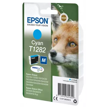 Epson Fox Singlepack Cyan T1282 DURABrite Ultra Tinte, Ciāna, 3,5 ml, 1 gab., 260 lapas