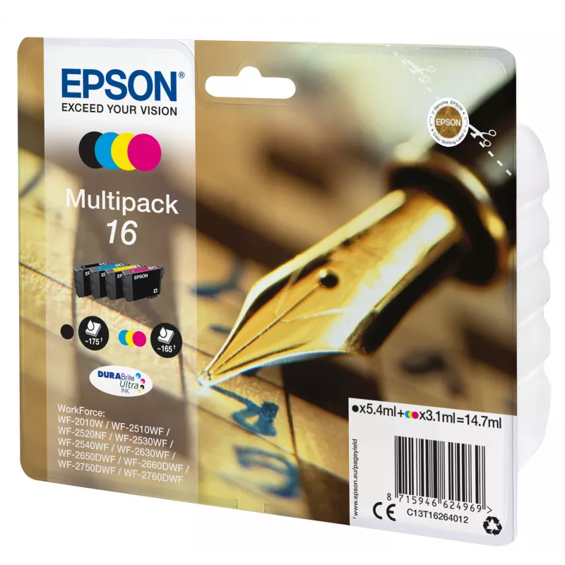 Epson Ink C13T16264012 Multipack BK, C, M, Y