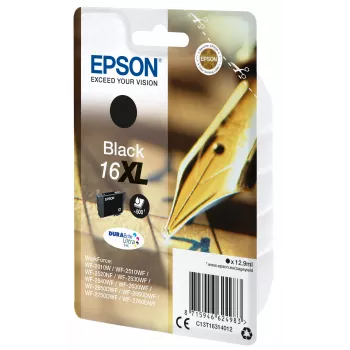 Epson 16XL DURABrite Ultra Ink vienkrāsas kasetne melna