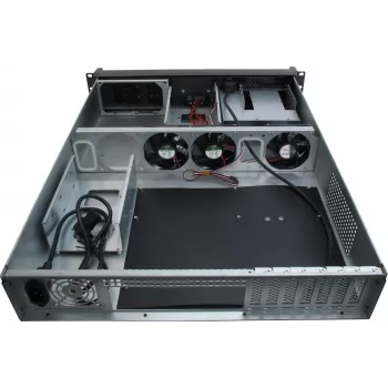 Servera korpuss Inter-Tech IPC 2U-2098-SL Rack Melns