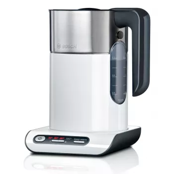 Bosch TWK8611P elektriskā tējkanna 1.5 L 2400 W antracīts, nerūsējošs tērauds, balts