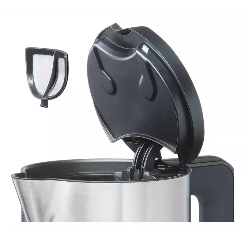Bosch TWK8611P elektriskā tējkanna 1.5 L 2400 W antracīts, nerūsējošs tērauds, balts