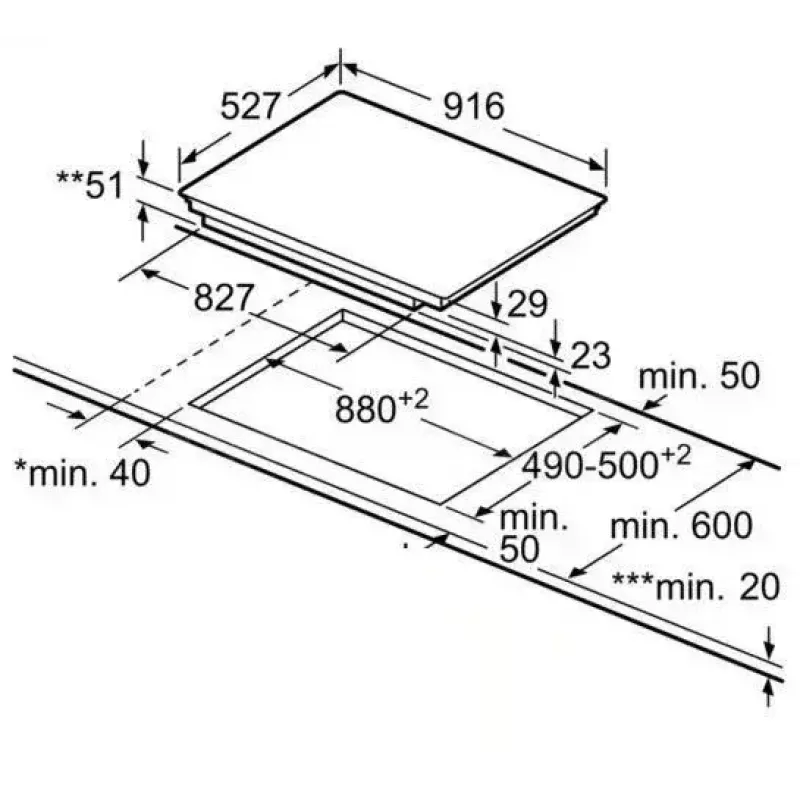Bosch Serie 8 PXV975DC1E iebūvējamā indukcijas plīts virsma, melna, 90 cm, 5 zonām