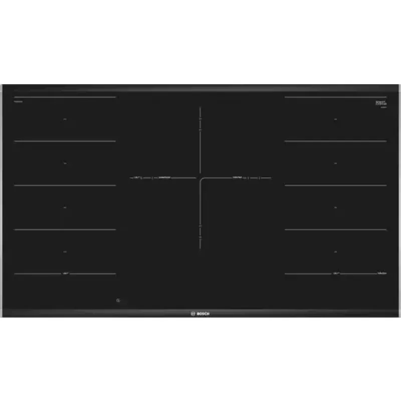 Bosch Serie 8 PXV975DC1E iebūvējamā indukcijas plīts virsma, melna, 90 cm, 5 zonām